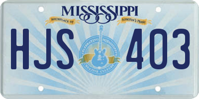 MS license plate HJS403