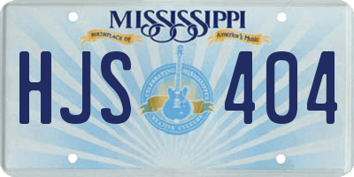 MS license plate HJS404