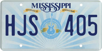 MS license plate HJS405