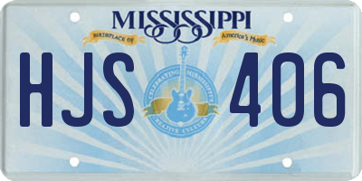MS license plate HJS406