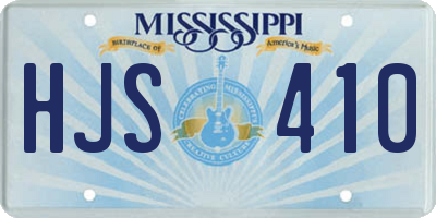 MS license plate HJS410