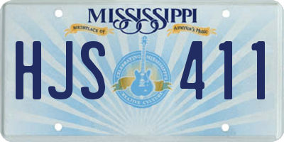 MS license plate HJS411
