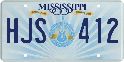 MS license plate HJS412