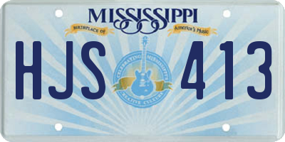 MS license plate HJS413