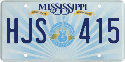 MS license plate HJS415