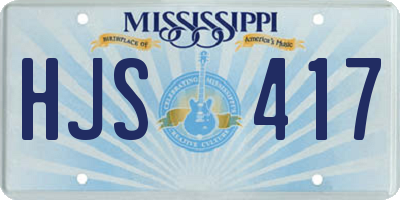 MS license plate HJS417
