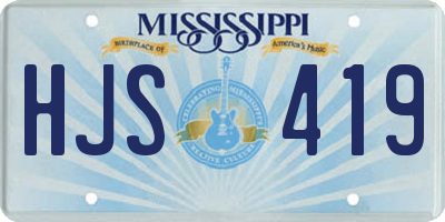 MS license plate HJS419