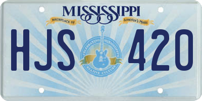MS license plate HJS420