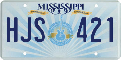 MS license plate HJS421