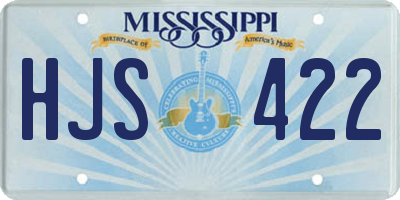MS license plate HJS422