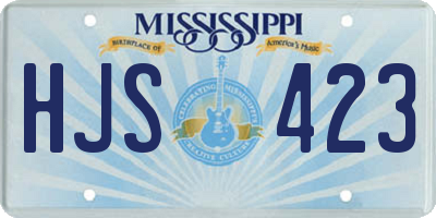 MS license plate HJS423