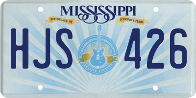 MS license plate HJS426