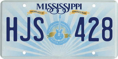 MS license plate HJS428