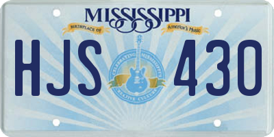 MS license plate HJS430