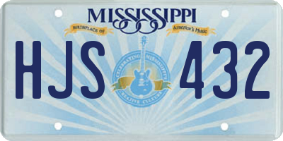 MS license plate HJS432