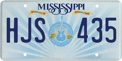 MS license plate HJS435