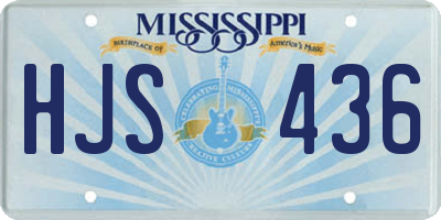 MS license plate HJS436
