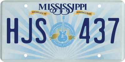 MS license plate HJS437