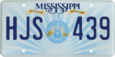 MS license plate HJS439