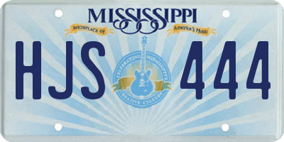 MS license plate HJS444