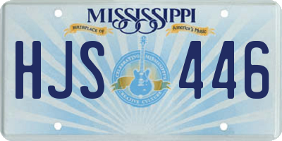 MS license plate HJS446
