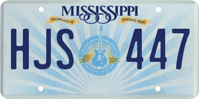 MS license plate HJS447