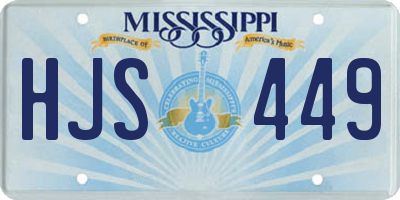 MS license plate HJS449