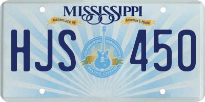 MS license plate HJS450