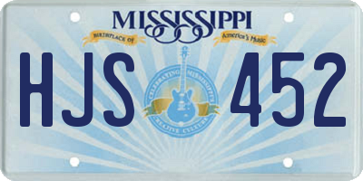 MS license plate HJS452