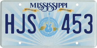MS license plate HJS453