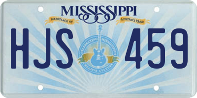 MS license plate HJS459