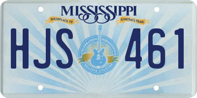 MS license plate HJS461