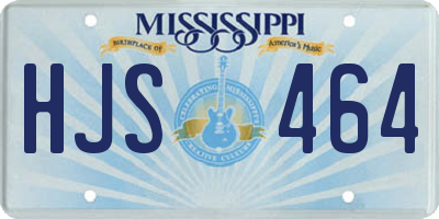 MS license plate HJS464