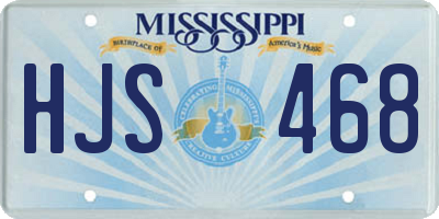 MS license plate HJS468