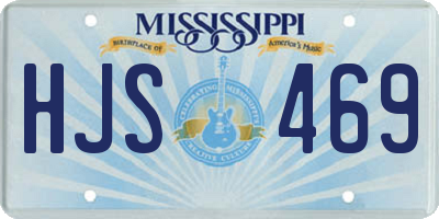 MS license plate HJS469