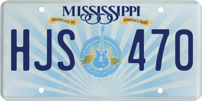 MS license plate HJS470