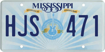 MS license plate HJS471