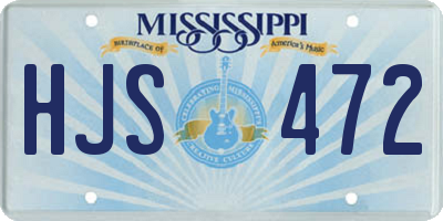 MS license plate HJS472