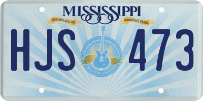 MS license plate HJS473