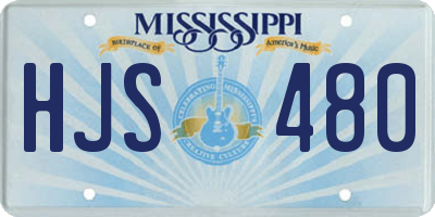 MS license plate HJS480