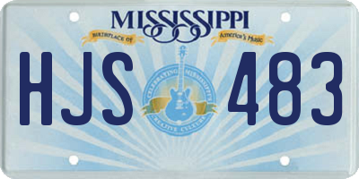 MS license plate HJS483