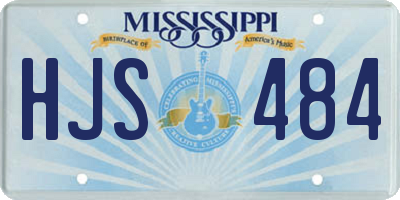 MS license plate HJS484