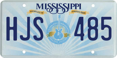 MS license plate HJS485