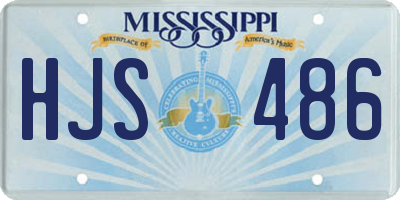 MS license plate HJS486