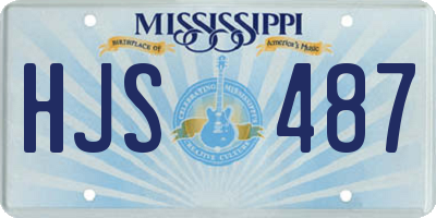 MS license plate HJS487
