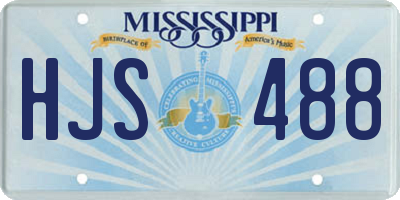 MS license plate HJS488