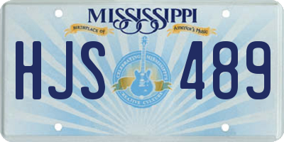 MS license plate HJS489