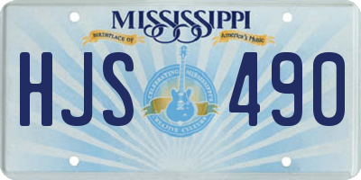 MS license plate HJS490