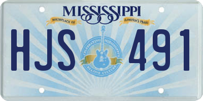 MS license plate HJS491