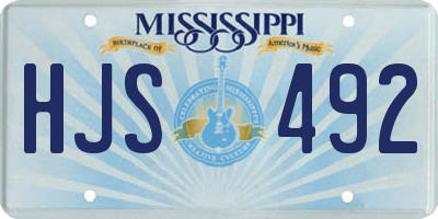 MS license plate HJS492